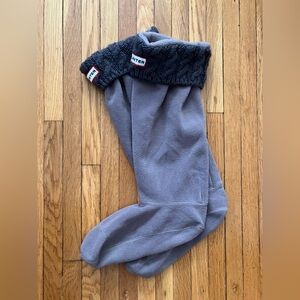HUNTER Charcoal Fleece Boot Liners sz ML